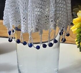 Put a doily over a vase for this beautiful decor hack