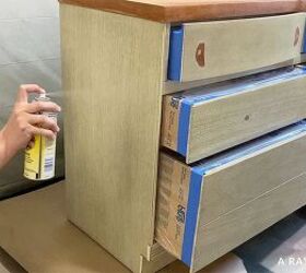 She used such an interesting technique to bring this old dresser back to life