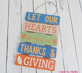 how to dress up a dollar store fall sign, fall dollar store wooden sign