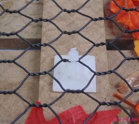 how to dress up a dollar store fall sign, cutting zip tie off after attaching