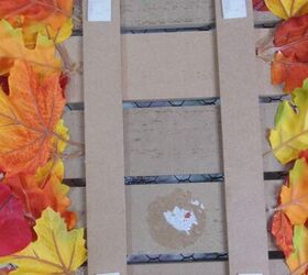 how to dress up a dollar store fall sign, zip tie clips attached to back of dollar store fall sign