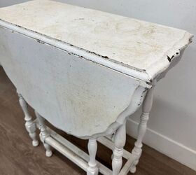 Watch how she unlocked the potential of this dirty old gateleg table in just one day