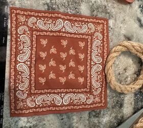 Tie a tiny bandana around some rope to give your tree a touch of the Wild West