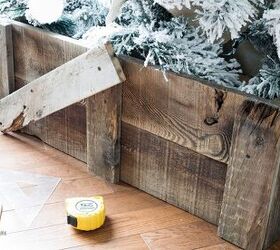 Make a Stylish Rustic Christmas Tree Crate as a Tree Skirt!