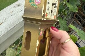 The unexpected way she made this mini grandfather clock a whole lot cuter