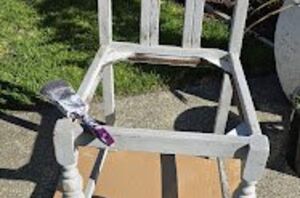 The clever way she updated this boring chair to liven up her living room