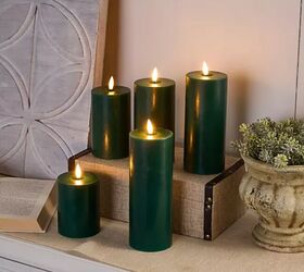 cozy home essentials to get you through the final winter months, Home Reflections 5 pc Flameless Pillar Candles with Gift Box image via QVC