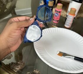 Apply the first thin white base coat across both lenses