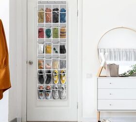 12 storage solutions to tidy up after the holidays, 11 Clear Hanging Closet Organizer