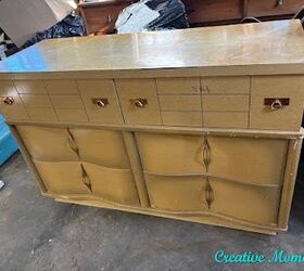 The modern update she gave this mid-centry dresser we did NOT see coming