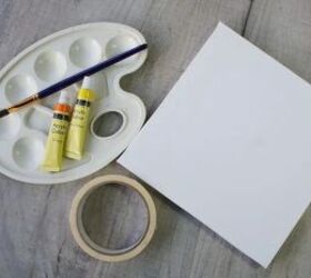 Put tape on a little canvas for this easy and impressive crafting idea