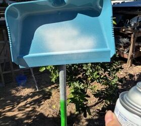Spray paint a dust pan white for this adorably festive idea