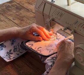 Sewing across pot holder