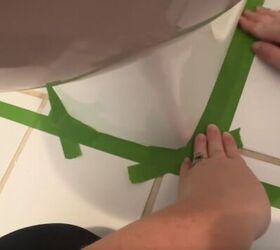 Taping around toilet base