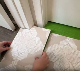 Fitting tile around door trim