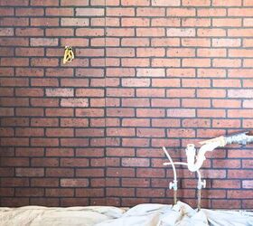The modern update this faux brick panel was begging for