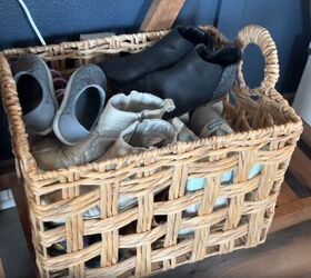 Shoes in basket