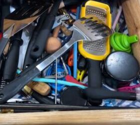 Messy kitchen drawers