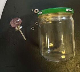 Instead of throwing away your empty glass jars, use them for this eye-catching storage solution