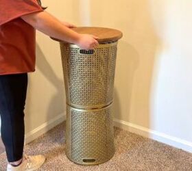 Step-by-step tutorial for a round DIY basket table