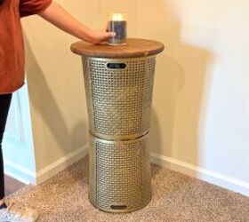 How to Make a Chic Basket Side Table: An Easy DIY With Hidden Storage