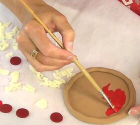 Paint a circle of clay red for this fun and creative treat