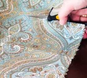 Cut patterned fabric for this instant drawer upgrade