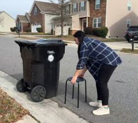 Instead of throwing it out, she turned this old stool into something so satisfying AND versatile...