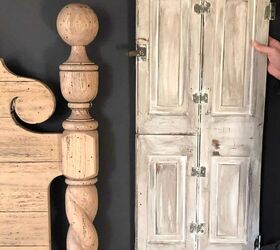 She brought a pair of salvaged wooden shutters into her bedroom for this dreamy idea that looks like it costs a fortune
