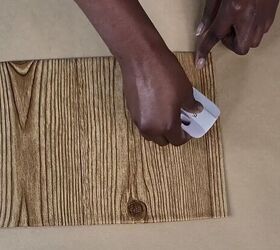 Wrapping with faux wood contact paper