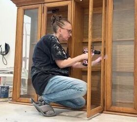 She removed the doors from this piece for this breathtaking update