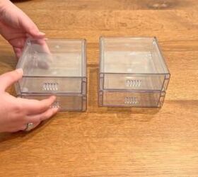 diy stackable drawers and cutting board organizer, Stackable drawers for skincare and makeup storage