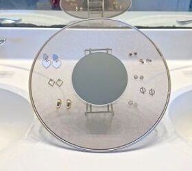 Finished DIY jewelry display made from Dollar Tree finds