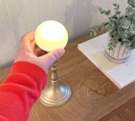 How to turn thrift store candlesticks into mini table lamps without wiring