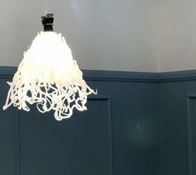 How to Make a Whimsical Hot Glue Pendant Light From Trash