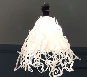 Unique handmade pendant light made from recycled materials