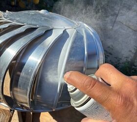 She spraypainted this turbine ventilator for outdoor decor people won't stop talking about
