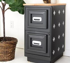high end file cabinet makeover using simple picture frames
