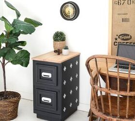 high end file cabinet makeover using simple picture frames