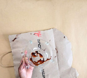 She drips alcohol and ink onto a glass Dollar Tree bowl for this super cool technique