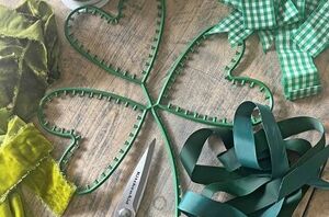 She picked up this shamrock form from the Dollar Tree for beautiful St. Patrick's Day decor