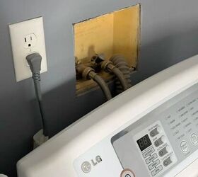 Hide those unsightly washer hookups with this clever trick