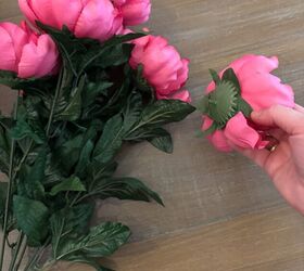 Make faux peonies more inviting with this affordable yet classic idea