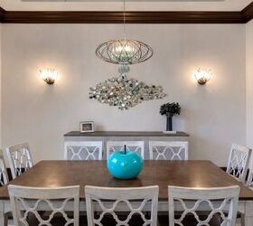 The surprisingly easy way she turned this white wall in her dining room into a work of art