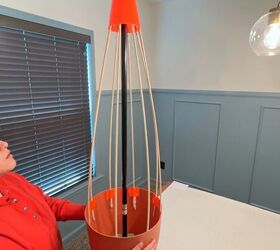 Reinforcing giant carrot decoration with wooden dowels