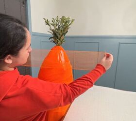 Outdoor Easter decoration giant carrot DIY