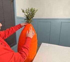 Oversized carrot centerpiece for porch display 