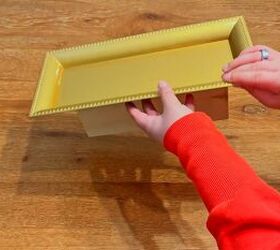 DIY sofa arm tray table for holding drinks safely on the couch