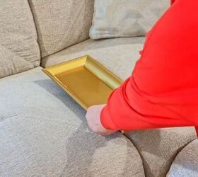 Affordable DIY living room hack for couch snack tray