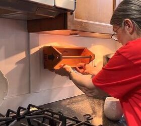 Mount toolbox on kitchen wall